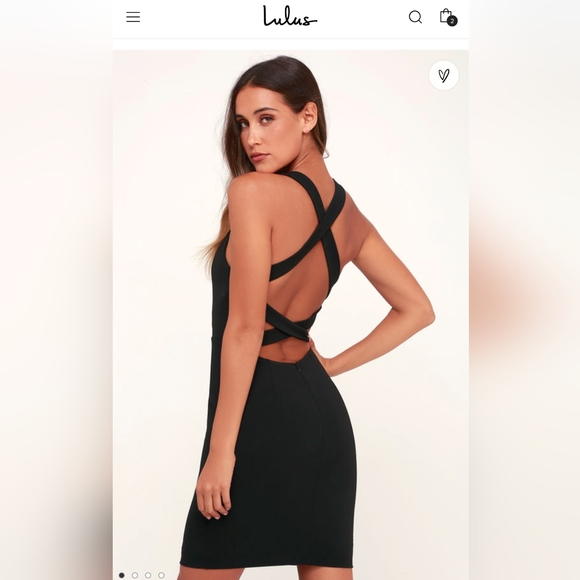Lulu's black cross back mini dress - Picture 1 of 6